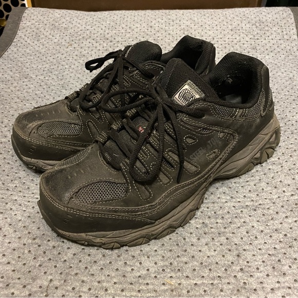 Skechers Steel Toe Cankton ST Work Relaxed Fit Sneakers - Men’s 9 w/ Insoles - Picture 2 of 15